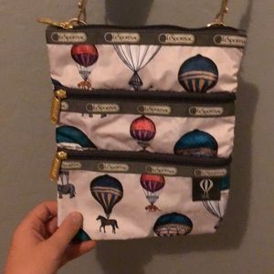 SALE LeSportsac crossbody three zippers balloon